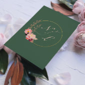 Elegant Apricot Green Wildblume Wedding Einladung