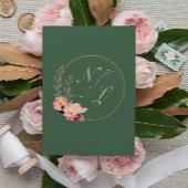 Elegant Apricot Green Wildblume Wedding Einladung