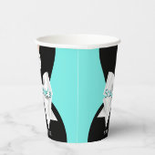 Elegant Aqua Aquamarin Glam Tiffany Babydusche Pappbecher (Rechts)