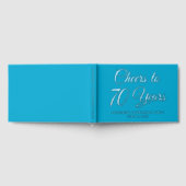 Elegant Aqua Blue Foil jubelt bis 70 Jahre Gästebuch (Voll)