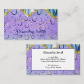 Elegant Aqua Blue Gradient Ombre Individuelle Name Visitenkarte (Vorne/Hinten)