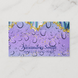 Elegant Aqua Blue Gradient Ombre Individuelle Name Visitenkarte