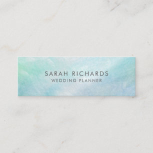 Elegant Aqua Blue Mother Mini Visitenkarte