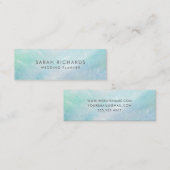 Elegant Aqua Blue Mother Mini Visitenkarte (Vorne/Hinten)