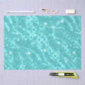 Elegant Aqua Blue Polka Dot Metallic Glitzer Seidenpapier (Handwerk)