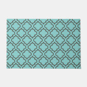 Elegant Aqua Brown Doormat Rug Fußmatte (Vorderseite)