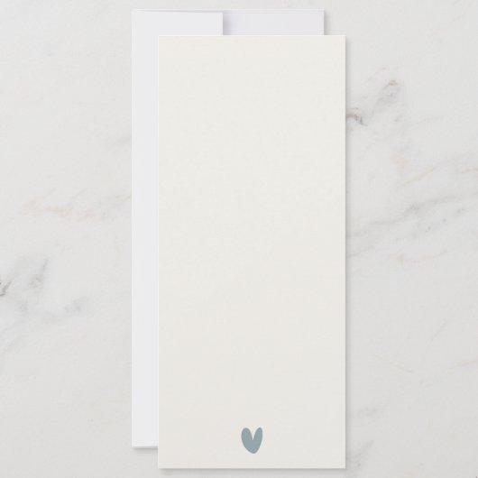 ELEGANT AQUA DUSKY BLAUE GOLD AGATE VOW RENEWY EINLADUNG (Rückseite)