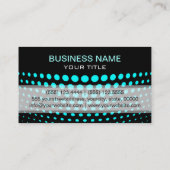 Elegant Aqua Polka Dot Pattern Visitenkarte (Rückseite)
