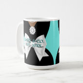 Elegant Aqua Tiffany Ethnische Schwangerschaft Mom Kaffeetasse (Vorderseite Links)