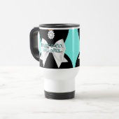 Elegant Aqua Tiffany Ethnische Schwangerschaft Mom Reisebecher (Vorderseite Links)