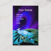 ELEGANT AQUAMARIN AQUA BLAU PEACOCK, LILA SCHWARZS VISITENKARTE (Vorderseite)
