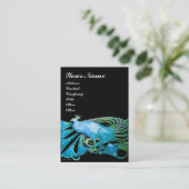 ELEGANT AQUAMARIN BLAU PEACOCK FASHION JEWEL IN SC VISITENKARTE (Stehend Vorderseite)