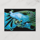 ELEGANT AQUAMARIN BLAU PEACOCK FASHION JEWEL IN SC VISITENKARTE (Rückseite)