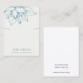 ELEGANT AQUAMARIN BLAUE LOTUS EINFACHE ANZEIGE VISITENKARTE (Vorne/Hinten)