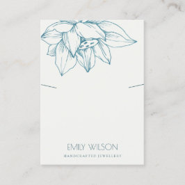 ELEGANT AQUAMARIN BLAUE LOTUS EINFACHE ANZEIGE VISITENKARTE