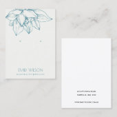 ELEGANT AQUAMARIN BLAUE LOTUS EINFACHE OHRENANZEIG VISITENKARTE (Vorne/Hinten)