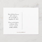 Elegant Aquamarin Damask Jubiläum Save the Date Ankündigungspostkarte (Rückseite)