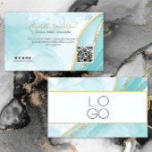 ELEGANT Aquamarin Marburg IHRE QR CODE-Visitenkart Visitenkarte