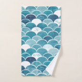 Elegant Aquamarin Türkis Blue Mermaid Scale Badhandtuch Set (Handtuch)