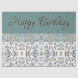 Elegant Aquamarin und braun Seidenpapier