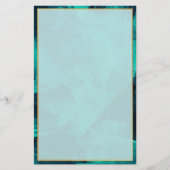 Elegant Aquamarine and Gold Briefpapier (Vorderseite)