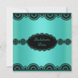 ELEGANT AQUAMARINER GRÜNER JUNGGESELINNEN-ABSCHIED EINLADUNG