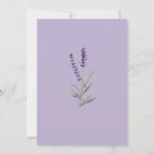 elegant,Aquarell,floral,Brautparty Lavendel Einladung (Rückseite)