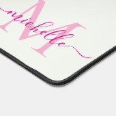 Elegant Aquarell Floral Custom Name Modern Schreibtischunterlage (Ecke)