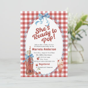 Elegant Aquarell, sie ist bereit zu platzen Baby- Einladung