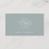 ELEGANT AQUE BLAUE AQUAMARINE IMITATE GOLD LOTUS F VISITENKARTE (Vorderseite)