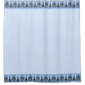 Elegant Arabesque Vector on Light Blue Duschvorhang (Vorderseite)
