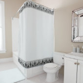 Elegant Arabesque Vector on Light Gray Duschvorhang (Beispiel)