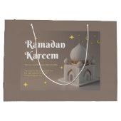 Elegant Arabic Calligraphy Ramadan Wishes Große Geschenktüte (Rückseite)