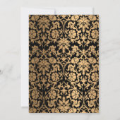 Elegant Arabisc Black Baby Islamic Aqiqa aqeeqah Einladung (Rückseite)