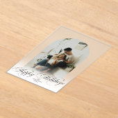 Elegant Arch 1 Photo Merry Christmas Holiday Card Acryleinladungen (Ablage )