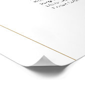Elegant Arch 7 Tische Sitzplan Willkommen Poster (Ecke)