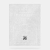 Elegant Arch Company Logo QR-Code Öffnungszeiten Acrylschild (Vorderseite)