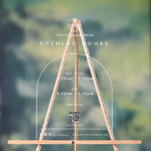 Elegant Arch Company Logo QR-Code Öffnungszeiten Acrylschild (Neutral)