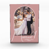 Elegant Arch Dusty Rose Wedding Fotoblock (Vorderseite)