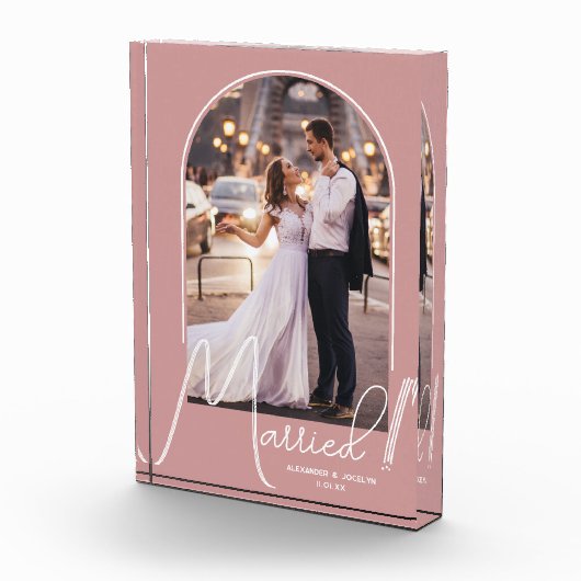 Elegant Arch Dusty Rose Wedding Fotoblock (Rechts)