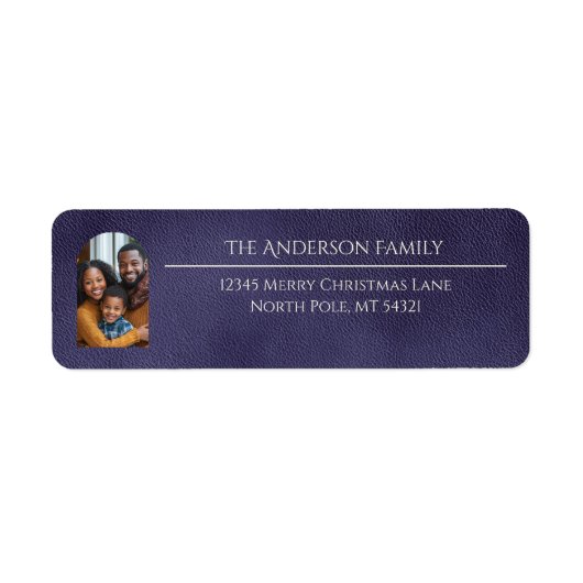 Elegant Arch Family Photo Blue Return Address (Vorne)