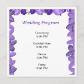 Elegant Arch Floral Wedding Program | Acrylic  Programm (Vorderseite)