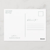 Elegant Arch Foto Green Wedding Vielen Dank Postkarte (Rückseite)