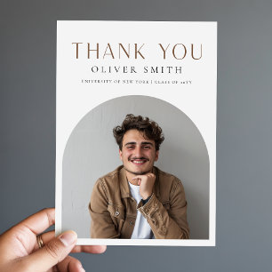 Elegant Arch Foto Masters Abschluss Danke Postkarte