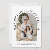 Elegant Arch Foto Merry Bright Weihnachten (Vorderseite)