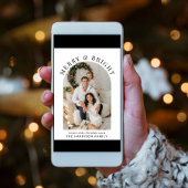 Elegant Arch Foto Merry Bright Weihnachten