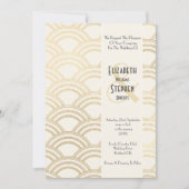 Elegant Arch Gatsby Art Deco 1920er Jahre Elfenbei Einladung (Vorderseite)