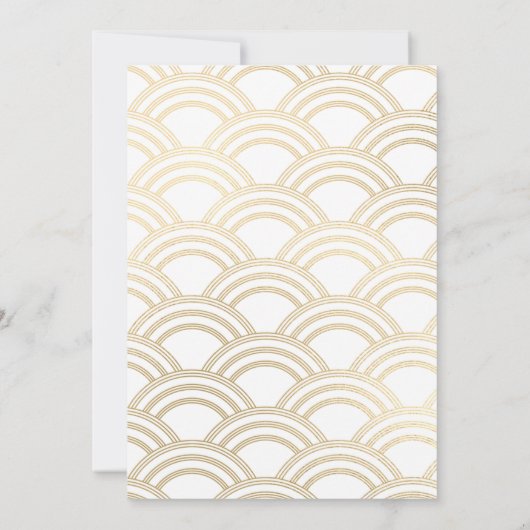 Elegant Arch Gatsby Art Deco 1920er Jahre Elfenbei Einladung (Rückseite)