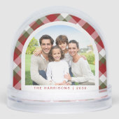 Elegant Arch Photo Family Christmas Schneekugeln (Vorderseite)