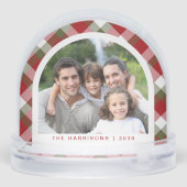 Elegant Arch Photo Family Christmas Schneekugeln (Rückseite)